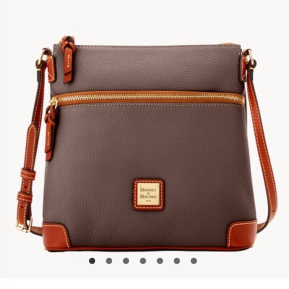 Dooney & Bourke Handbags - Dooney & Bourke Pebble Grain Crossbody Taupe Grey Bag NWOT